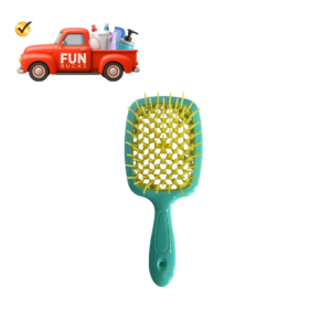 AIR BRUSH - YELLOW WITH TURQUOISE HANDLE